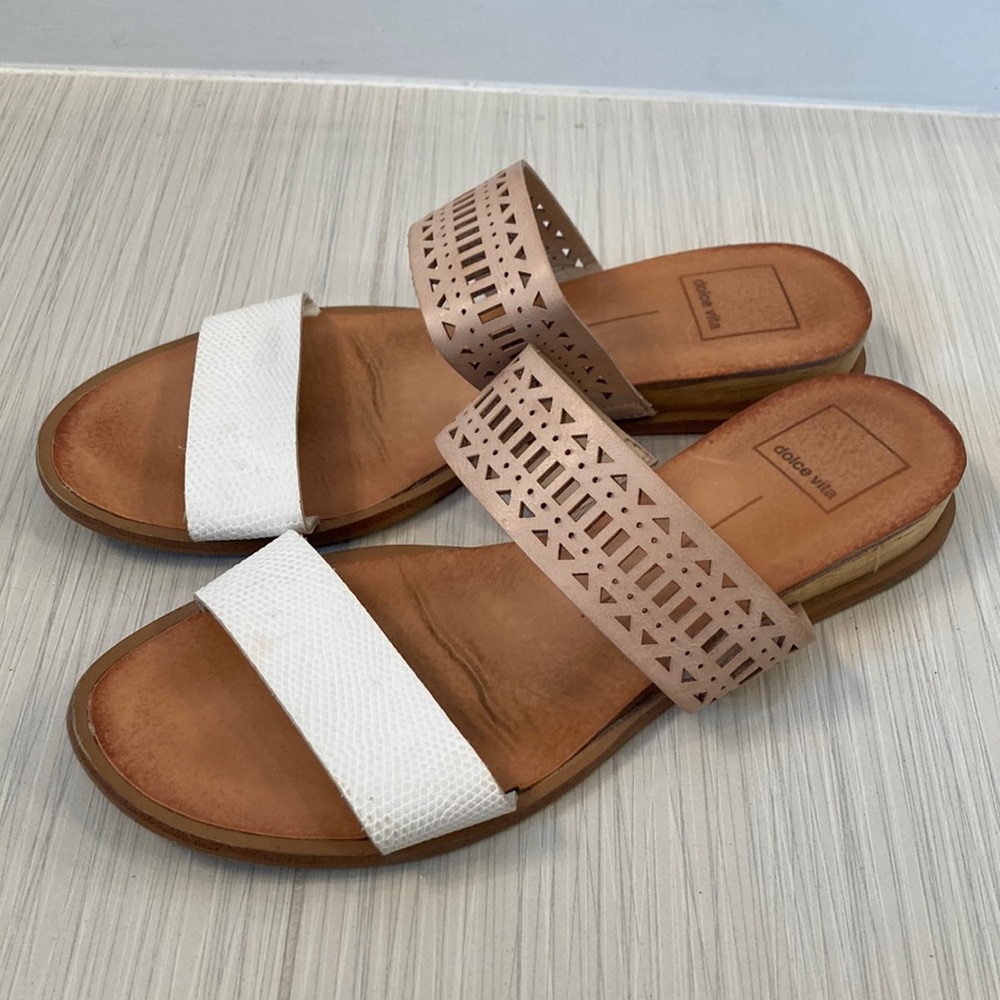 Dolce Vita Laser Cut Slide Sandals